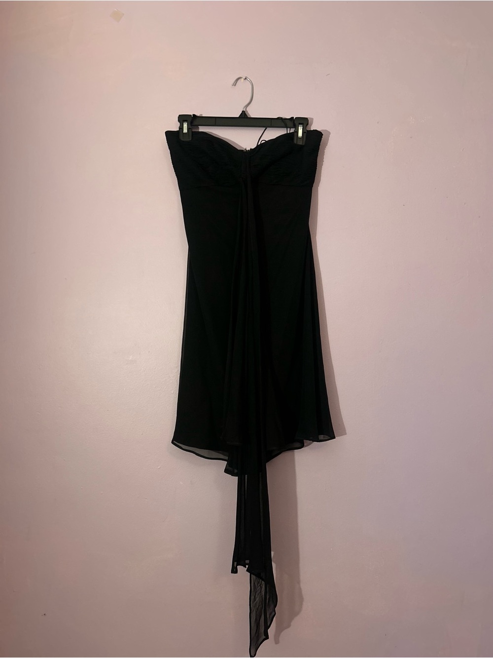 LAUNDRY Black Strapless Asymmetric Chiffon Skirt